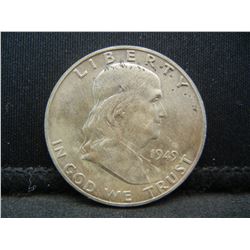 1949 D Franklin Half Dollar CH BU Key Date