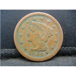 1854 Large Cent VF