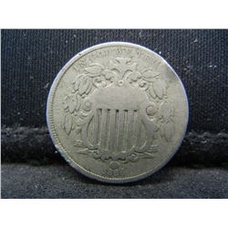 1866 Rays Shield Nickel Fine Better date