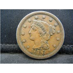 1853 Large Cent XF/AU