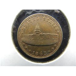 1863 Civil War Token CH BU Super Nice