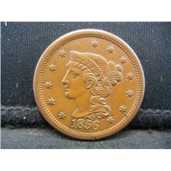 1856 Large Cent CH BU Nice