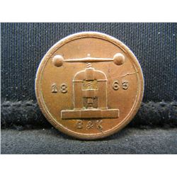 1863 Civil War Token New York Higher Grade