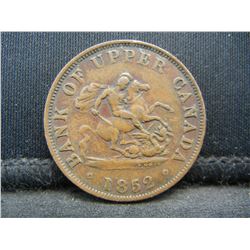 1852 Canada Bank Token Nice