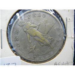 1908 Silver Peso Philippines