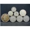 Image 2 : (4) Silver Canadian Quarters (3) Silver Dimes (1) Silver Half