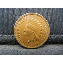1907 Indian Cent BU Nice Color