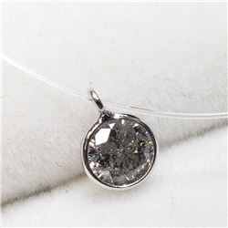 14K White Gold Diamond (0.42Ct,I3,G) Invinciple Necklace (~weight 0.34g), Made in Canada, Appraised 