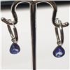 Image 2 : 14K White Gold Tanzanite Dec Birthstone(2ct) Earrings (~weight 0.88g), Appraised Retail $1700 (Estim