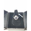 Image 6 : 14K White Gold Blue Sapphire(0.33ct) Diamond(0.14ct) Ring (~Size 6) (~weight 2.46g), Made in Canada,