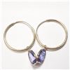 Image 4 : 10K Yellow Gold Tanzanite Dec Birthstone(2.60,ct) Earrings (~weight 1.17g), Appraised Retail $1985 (