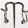 Image 5 : 10K Yellow Gold Tanzanite Dec Birthstone(2.60,ct) Earrings (~weight 1.17g), Appraised Retail $1985 (