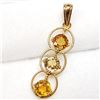 Image 3 : 18K Yellow Gold Yellow Sapphire(1.6ct) Pendant (~weight 1.14g), Made in Canada, Appraised Retail $26