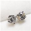 Image 2 : 14K White Gold Diamond (0.80Ct,I1-I2,G-H) Earrings (~weight 0.78g), Made in Canada, Appraised Retail