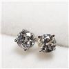 Image 3 : 14K White Gold Diamond (0.80Ct,I1-I2,G-H) Earrings (~weight 0.78g), Made in Canada, Appraised Retail