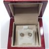Image 5 : 14K White Gold Diamond (0.80Ct,I1-I2,G-H) Earrings (~weight 0.78g), Made in Canada, Appraised Retail