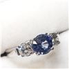 Image 2 : 10K White Gold Ceylon Sapphire(1.06ct) Diamond (0.65Ct,Si2-I1,H-I) Ring (~Size 6) (~weight 2.64g), M