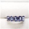 Image 1 : 10K White Gold Tanzanite Dec Birthstone(2ct) Ring (~Size 6) (~weight 1.64g), Made in Canada, Apprais