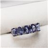 Image 2 : 10K White Gold Tanzanite Dec Birthstone(2ct) Ring (~Size 6) (~weight 1.64g), Made in Canada, Apprais