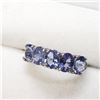 Image 3 : 10K White Gold Tanzanite Dec Birthstone(2ct) Ring (~Size 6) (~weight 1.64g), Made in Canada, Apprais