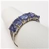 Image 4 : 10K White Gold Tanzanite Dec Birthstone(2ct) Ring (~Size 6) (~weight 1.64g), Made in Canada, Apprais