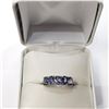 Image 6 : 10K White Gold Tanzanite Dec Birthstone(2ct) Ring (~Size 6) (~weight 1.64g), Made in Canada, Apprais