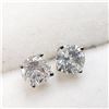 Image 2 : 14K White Gold Diamond (0.70Ct,I2-I3,G-H) Earrings (~weight 0.67g), Made in Canada, Appraised Retail