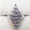 Image 1 : Silver Tanzanite Dec Birthstone(1.3ct) White Topaz Ring (~Size 6.75) (~weight 4g), Suggested Retail 