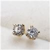 Image 2 : 14K Yellow Gold Diamond(0.16ct) Earrings (~weight 0.44g), Made in Canada, Appraised Retail $975 (Est