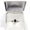 Image 6 : 10K White Gold Black Diamond(0.9ct) Ring (~Size 6) (~weight 1.54g), Made in Canada, Appraised Retail