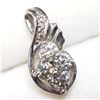 Image 1 : 14K White Gold Diamond (0.74Ct,Si1,H-I) Pendant (~weight 1.9g), Made in Canada, Appraised Retail $43
