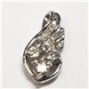 Image 3 : 14K White Gold Diamond (0.74Ct,Si1,H-I) Pendant (~weight 1.9g), Made in Canada, Appraised Retail $43