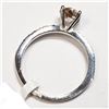Image 6 : 14K White Gold Diamond (0.70Ct,I1,Champagne) Ring (~Size 6) (~weight 1.88g), Made in Canada, Apprais