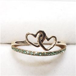 14K Yellow Gold Emerald(0.3ct) Ring (~Size 7) (~weight 2.7g), Made in Canada, Appraised Retail $2700