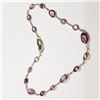 Image 1 : 14K Yellow Gold Pink And Purple Sapphire 7.5"(3.4ct) Bracelet (~weight 1.74g), Made in Canada, Appra