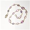 Image 2 : 14K Yellow Gold Pink And Purple Sapphire 7.5"(3.4ct) Bracelet (~weight 1.74g), Made in Canada, Appra