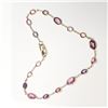 Image 3 : 14K Yellow Gold Pink And Purple Sapphire 7.5"(3.4ct) Bracelet (~weight 1.74g), Made in Canada, Appra