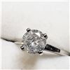 Image 4 : 14K White Gold Diamond (1.10Ct,I2,G) Ring (~Size 5.75) (~weight 2.4g), Made in Canada, Appraised Ret