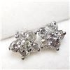 Image 2 : 14K White Gold Diamond (1.44Ct,I1-I3,G-I) Earrings (~Size 1.72) (~weight 1.72g), Made in Canada, App