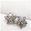Image 3 : 14K White Gold Diamond (1.44Ct,I1-I3,G-I) Earrings (~Size 1.72) (~weight 1.72g), Made in Canada, App