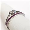 Image 4 : 14K White Gold Ruby(0.3ct) Ring (~Size 7) (~weight 2.6g), Made in Canada, Appraised Retail $2700 (Es