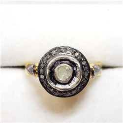 Silver Diamond (0.60Ct,I2-I3,H-I) Gross Ring (~Size 7.5) (~weight 5.8g), Appraised Retail $1540 (Est