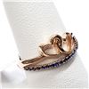 Image 4 : 14K Rose Gold Blue Sapphire(0.3ct) Ring (~Size 7) (~weight 2.3g), Made in Canada, Appraised Retail $