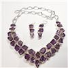 Image 1 : Silver Natural Amethyst Rodium Plated (75ct) M (~weight 86g), Appraised Retail $3545 (Estimated Sell