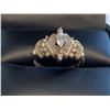 Image 1 : Ladies 14KTGOLD multi diamond cluster dress ring with over 1.00 carat marquise & round cut diamonds.
