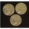 Image 1 : USA - Lot of Three $2 1/2 Quarter Eagle Gold Coins - See Description