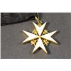 Image 1 : Order of St. John - Knight 57mm Cross Enamelled, ribbon