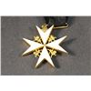 Image 2 : Order of St. John - Knight 57mm Cross Enamelled, ribbon