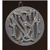 Image 2 : Norway - Large Silver Love Token Carl XIV 1818-44 with Raised Monogram