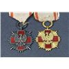 Image 1 : Poland - Two Pieces Red Cross Decoration Silver & Gilt Enamel